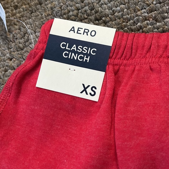 NWT Aero New York Classic Red Cinch Sweatpants and Red Hoodie in XS - Picture 6 of 7